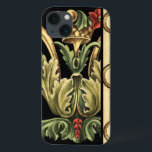 Design Ornamental com Fronteiras Negras<br><div class="desc">Uma pintura ornamental com design floral atrativo,  fechada por bordas pretas. As cores verde e vermelha saltam dos obrigados impressão para o fundo preto. Que maravilha seria isto na sua parede? Compre e descubra!</div>