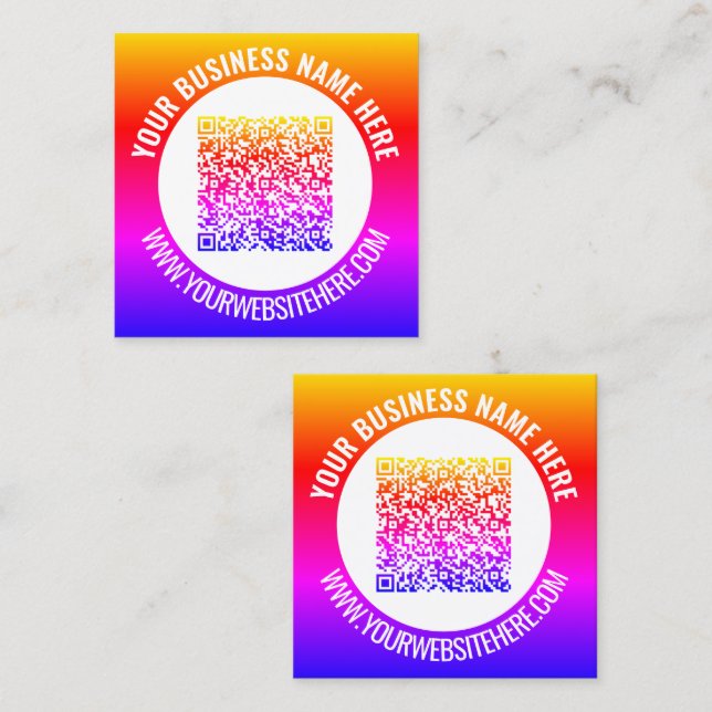 Design personalizado Cartão de visita de código QR (Frente/Verso)