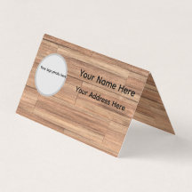 Design personalizado de cartão de visita de madeir