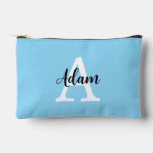 Design Personalizado Nome Monograma Azul Script