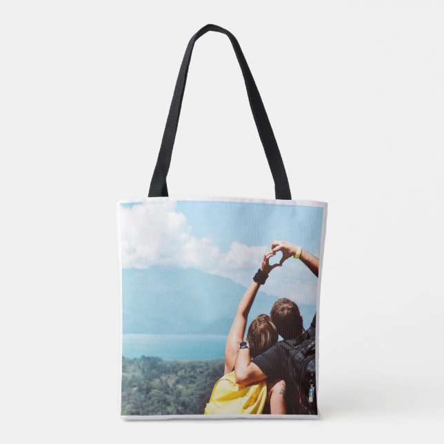 Design personalizou os sacos de tote com sua foto (Verso)