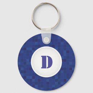 Design pixelizado azul chaveiro