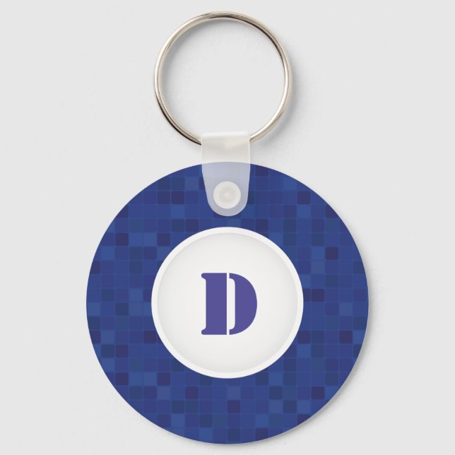 Design pixelizado azul chaveiro (Frente)