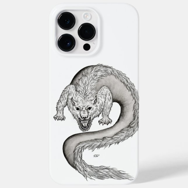 Design preto e branco do Wolfdragon (Verso)