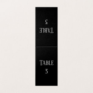 Design Preto e Cinza Simples - Número da Tabela