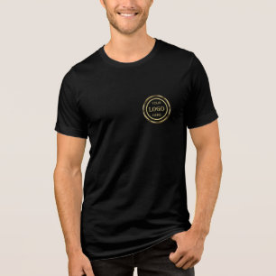 Design preto e dourado, logotipo ou foto em círcul