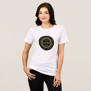 Design preto e dourado, logotipo ou foto em círcul