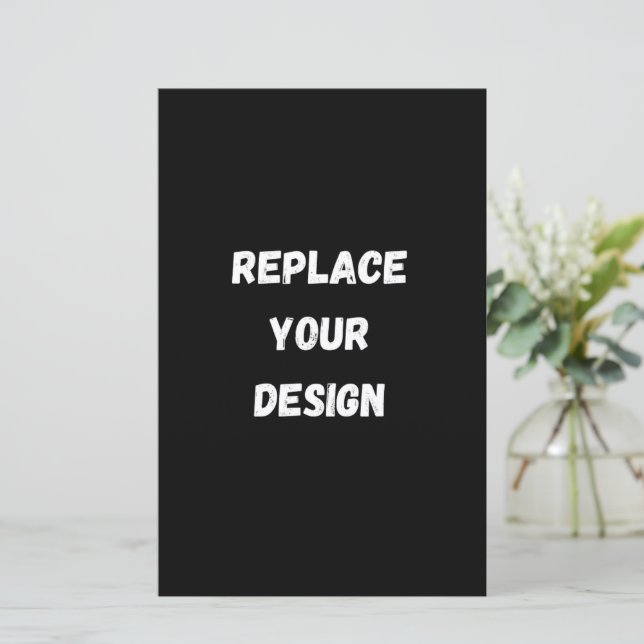 Design preto personalizado Adicionar foto ou texto (Em pé/Frente)