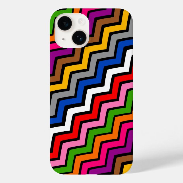 Design Preto Zigzag Multicolorido (Verso)