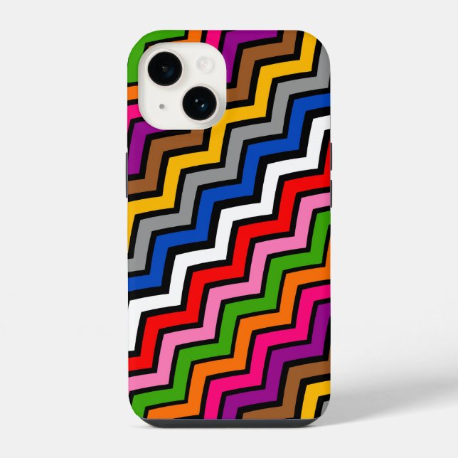 Design Preto Zigzag Multicolorido (Verso)