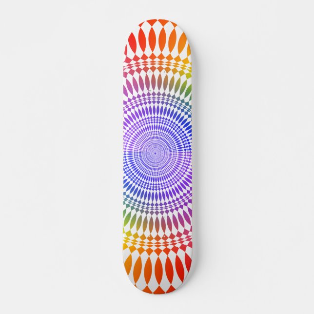 Design radial colorido: skate (Frente)