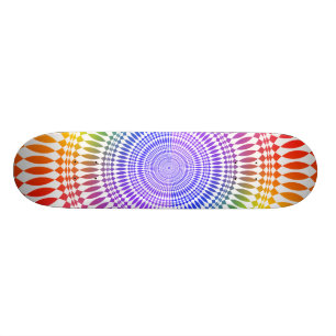 Design radial colorido: skate