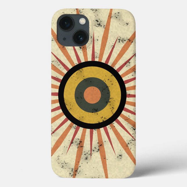 Design Retro Boho de Explosão Solar (Verso)