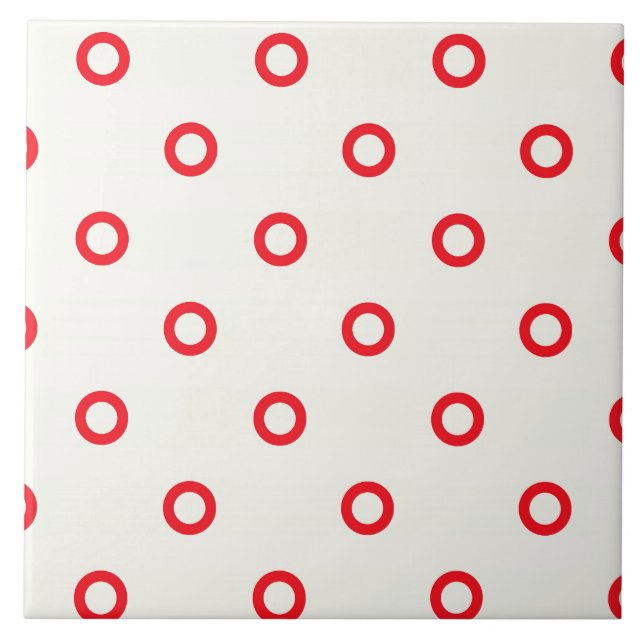 Design retro do ponto vermelho do círculo (Frente)