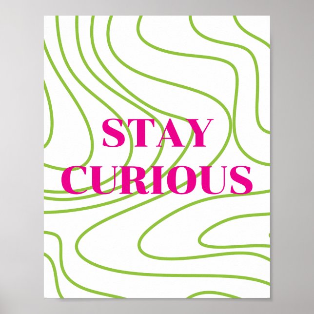 Design retrô, Poster Fique Curioso  (Frente)