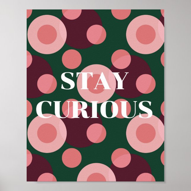 Design retrô, Poster Fique Curioso  (Frente)
