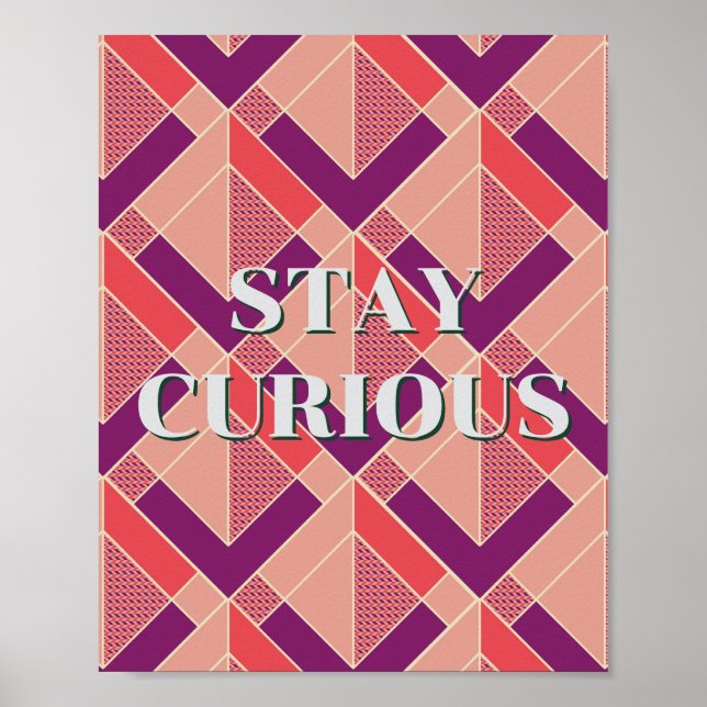 Design retrô, Poster Fique Curioso  (Frente)