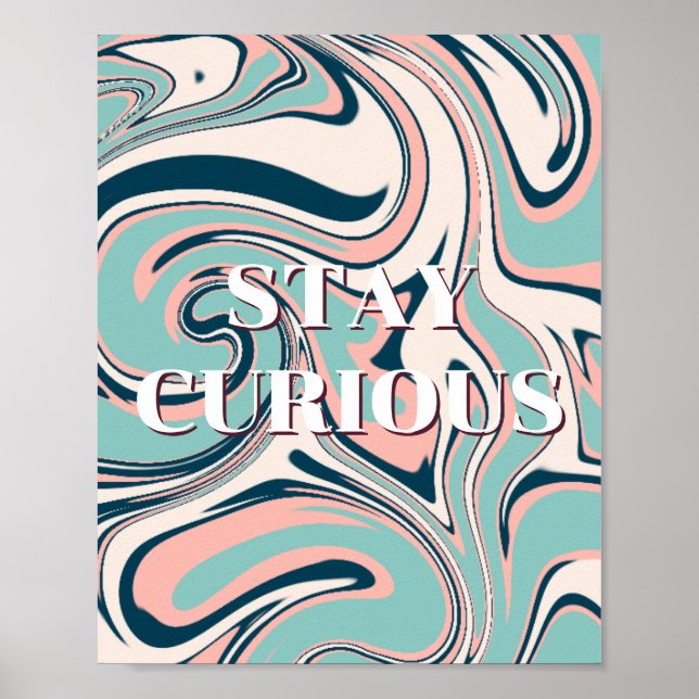Design retrô, Poster Fique Curioso  (Frente)