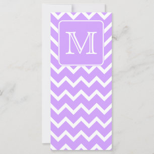 Design roxo e branco de Chevron. Monograma feito