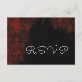 Design RSVP de de Casamento Negra Vermelho e Passi