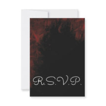 Design RSVP de de Casamento Negra Vermelho e Passi