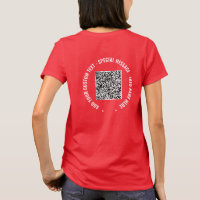 Design seu código QR - Modelo de Camisa de Texto P