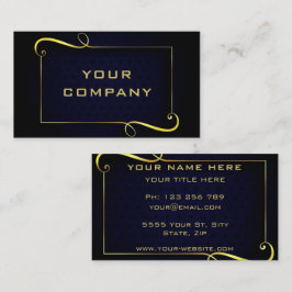 Design seu próprio Cartão de visita preto e Dourad