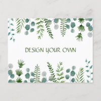 Design seu próprio cartão postal de convite floral