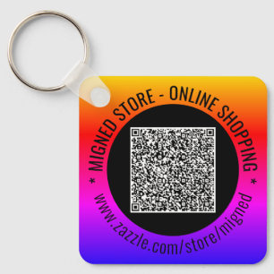 Design seu próprio Chaveiro de código QR com texto