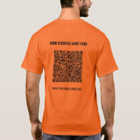 Design seu próprio código QR e SMS - Camisa comerc