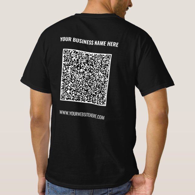 Design seu próprio código QR Modelo de camisa come (Verso)