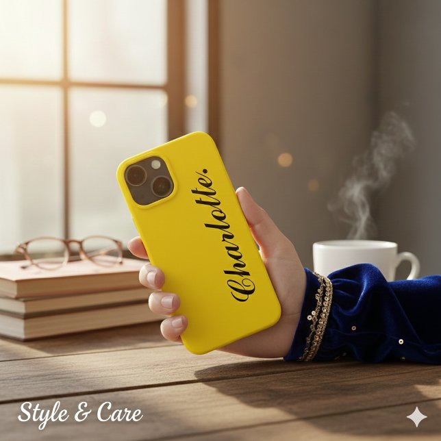 Design seu próprio nome nesta Dourada (Design Your Own Name on This Gold Case-Mate iPhone Case)