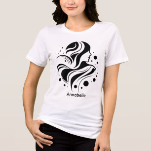 Design Simples Bonita Mulher Preta Branca Wifey