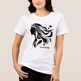 Design Simples Bonita Mulher Preta Branca Wifey