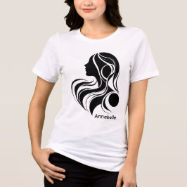 Design Simples Bonita Mulher Preta Branca Wifey