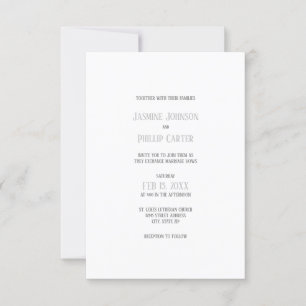 Design Simples - Convite para Casamento 3x5