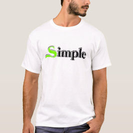 Design simples em uma camisa branca