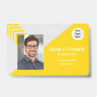 Design simples personalizável Crachá de ID de empr