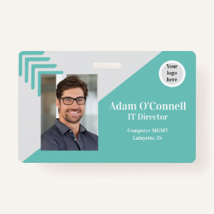 Design simples personalizável Crachá de ID de empr