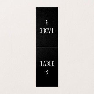 Design Simples Preto e Branco - Número da Mesa