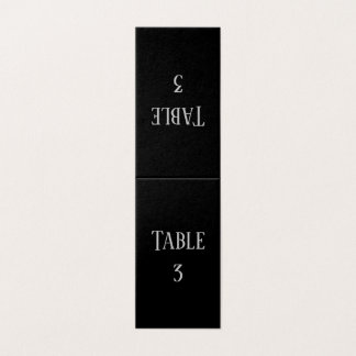Design Simples Preto e Cinza - Número da Mesa