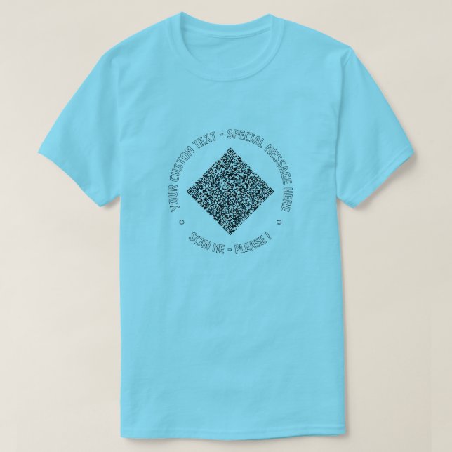Design sua própria Camisa de Código QR com Texto P (Frente do Design)