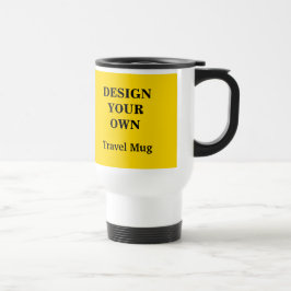 Design sua própria Caneca de viagem - Amarelo e br