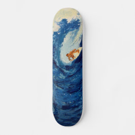 Design surfando da plataforma do skate do surfista
