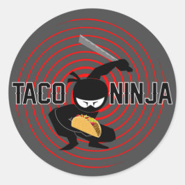 Design Taco Ninja - Adesivos redondos clássicos