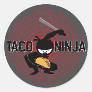 Design Taco Ninja - Adesivos redondos clássicos