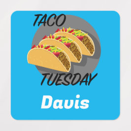 Design Taco Terça-feira - Etiqueta de Vestuário Pe