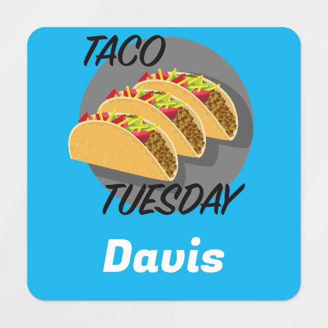 Design Taco Terça-feira - Etiqueta de Vestuário Pe (Design 1)