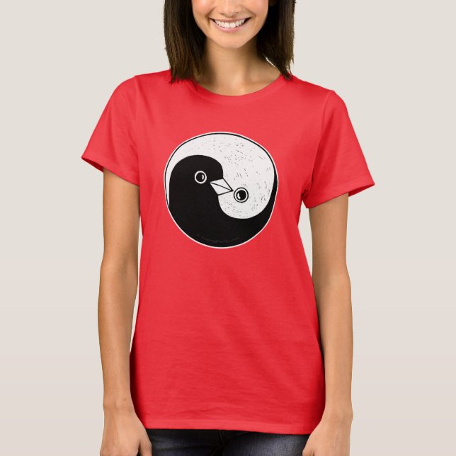 Design Tank Top Yin Yang com pombos (Frente)