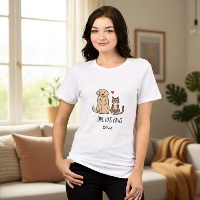 Design Title: Love Has Paws  Apparel Style: Bella+ (Criador carregado)